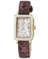 ფოტო #1 პროდუქტის Women's Bari Tortoise Swiss Quartz Italian Brown Leather Strap Watch 34mm