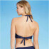 Фото #2 товара Bathing Suits for Women Kona Sol S Blue Navy Faux Wrap Halter Bikini Top Small