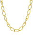 ფოტო #1 პროდუქტის Oval Twist Link Necklace in 18K Gold Plated Brass