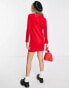 Фото #2 товара Love Moschino heart logo sweatshirt dress in red