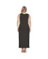 Plus Size Sleeveless Rib-Knit Maxi Dress