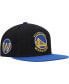 Фото #2 товара Бейсболка Mitchell&Ness мужская черная, королевская Golden State Warriors Side Core 2.0 Snapback Hat