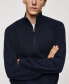 ფოტო #3 პროდუქტის Men's Zipped Cotton Cardigan