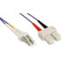 Фото #1 товара InLine Fiber Optical Duplex Cable LC/SC 50/125µm OM4 1m