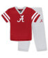 ფოტო #1 პროდუქტის Toddler Boys and Girls Crimson, Gray Alabama Crimson Tide Red Zone Jersey and Pants Set