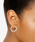 ფოტო #2 პროდუქტის Cultured Freshwater Pearl (4 - 4-1/2mm) Small Hoop Earrings in 14k Gold-Plated Sterling Silver