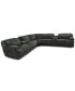 Фото #5 товара Sebaston 7-Pc. Fabric Sectional with 2 Power Motion Recliners and 2 USB Consoles, Created for Macy's