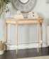 Фото #4 товара Wood Intricately Carved Floral Console Table with Woven Detail, 44" x 16" x 31"