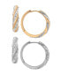 ფოტო #1 პროდუქტის Crystal Swirl Hinged Hoop Duo Earrings