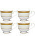 Odessa Gold Set of 4 Cups, Service For 4