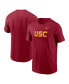 Men's Cardinal USC Trojans Primetime Evergreen Wordmark T-Shirt Бордовый, 2XL - фото #1