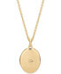 ფოტო #1 პროდუქტის Diamond Accent Locket Pendant Necklace in 14k Gold-Plate Over Sterling Silver, 18"