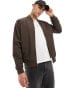 ASOS DESIGN lightweight bomber jacket in brown Коричневый, 2XS - Chest 34 - фото #1