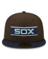 Фото #4 товара Men's Brown, Navy Chicago White Sox Comiskey Park 75th Anniversary Walnut 9FIFTY Fitted Hat