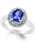 ფოტო #1 პროდუქტის Tanzanite (1-1/2 ct. t.w.) and Diamond (1/3 ct. t.w.) Ring in 14k White Gold