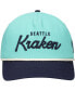 Фото #3 товара Men's Light Blue Seattle Kraken Roscoe Washed Twill Adjustable Hat