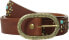 Leatherock 170116 Womens Leather Casual Belt With Metal Studs Brown Size Large