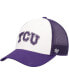 Фото #1 товара Men's White, Purple TCU Horned Frogs Freshman Trucker Adjustable Hat