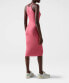 Фото #4 товара ATM Anthony Thomas Melillo Stretch-Modal Ribbed High Neck Midi Dress Pink S