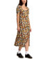 ფოტო #4 პროდუქტის Juniors' Ortwein Floral Empire-Waist Midi Dress