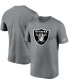 Фото #1 товара Men's Big and Tall Heathered Charcoal Las Vegas Raiders Logo Essential Legend Performance T-shirt