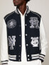 Relaxed Fit Logo Varsity Jacket