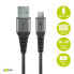 Фото #6 товара Кабель USB Wentronic 49282 - 1 м - Micro-USB B - USB A - USB 2.0 - 480 Мбит/с - черный - серый