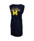 Фото #3 товара Women's Navy Michigan Wolverines GOAT Swimsuit Cover-Up Dress