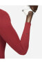 Фото #3 товара Женские леггинсы Nike One Dri-Fit средней посадки цвета темной гранатрены