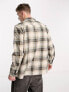 Vans helleson check shirt in beige S - фото #3