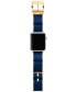 Фото #4 товара Women's Interchangeable Blue & Gold-Tone Stainless Steel Band for Apple Watch, 38mm/40mm