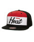 Фото #1 товара Men's White, Black Miami Heat Retro Sport Colorblock Script Snapback Hat