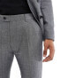 Gianni Feraud slim fit suit trousers in herringbone black and white