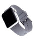 Фото #2 товара Gray Smooth Silicone Band Compatible with 42/44/45/Ultra/Ultra 2 Apple Watch