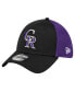 Фото #1 товара Men's Black Colorado Rockies Neo 39THIRTY Flex Hat