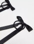 ASOS DESIGN pack of 2 hairbands with bow detail in black satin - фото #6