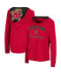 ფოტო #4 პროდუქტის Women's Red Maryland Terrapins Catalina Hoodie Long Sleeve T-Shirt