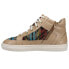 Фото #3 товара BRONX Zoo Nee Southwest High Top Womens Beige, Multi Sneakers Casual Shoes 4400