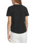 ფოტო #2 პროდუქტის Women's Cotton Crewneck Short-Sleeve T-Shirt
