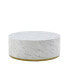 Фото #1 товара Faux Marble Coffee Tables For Living Room, 35.4 3" Accent Tea Tables With Gold Metal Base