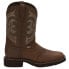 Justin Boots Inji Embroidered Square Toe Cowboy Womens Brown Casual Boots GY998