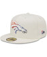 Фото #1 товара Men's Cream Denver Broncos Chrome Color Dim 59FIFTY Fitted Hat