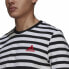 Фото #4 товара Футболка с коротким рукавом мужская Essentials Stripey Adidas Embroidered Logo Чёрный
