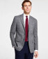 Фото #2 товара Michael Kors Men's Classic Fit Stretch Plaid Sport Coat Black white 40R