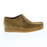 Фото #1 товара Clarks Wallabee 26168852 Mens Brown Suede Oxfords & Lace Ups Casual Shoes