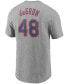 Фото #3 товара Men's Jacob DeGrom Gray New York Mets Name Number T-shirt