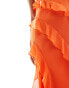 Forever New Petite bandeau ruffle midaxi dress in orange