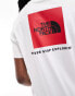 Фото #3 товара The North Face Redbox backprint t-shirt in white