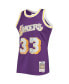 Men's Kareem Abdul-Jabbar Purple Los Angeles Lakers 1983-84 Hardwood Classics 75th Anniversary Diamond Swingman Jersey