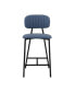 Фото #3 товара Rococo Faux Leather and Metal Counter Height Bar Stool